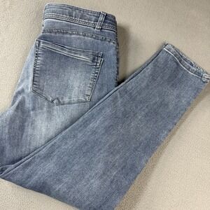 Democracy Jeans Womens Size 12 Ab Technology Medium Wash Stretch Distressed